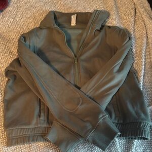 Olive Green Zip-Up Jacket